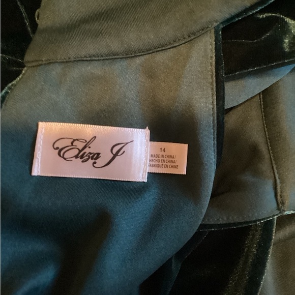 NWOT Eliza J Size 14 Mock Neck‎ Sleeveless Velvet Blouson Gown - Picture 5 of 12